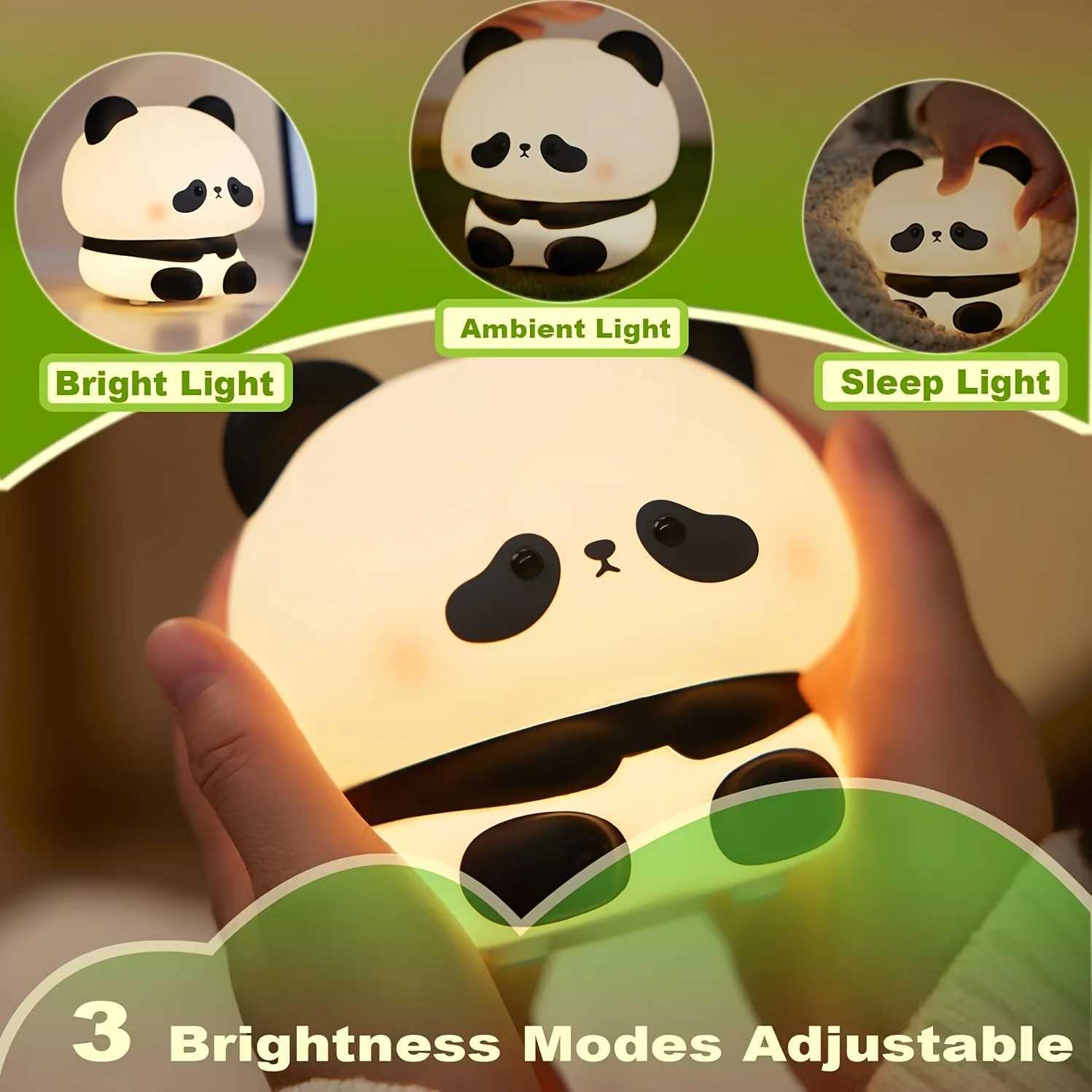 Panda-themed Christmas giftsTimable night lightsCharging bedside lampsPerfect as birthday giftsNew Year giftsholiday gifts Y260314