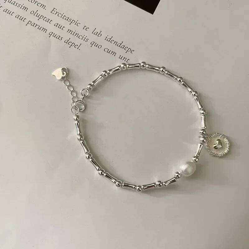 925 Sterling Silver Partial Pearls Knots Bracelets for Women Fashion Luxury Design Bead Charm Bracelet Party Jewelry Z260313