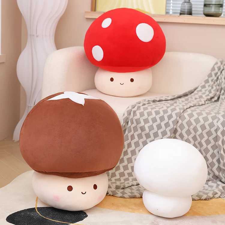 Hot Kawaii Mushroom Plush Dolls Simulation Plant Pillow Lovely Toys For Home Decor Sleeping Cushion Stuffed Soft Dolls Y260314