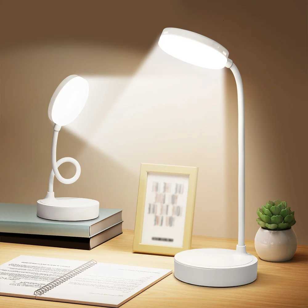 Foldable LED Book Light 360 Rotatable Stepless Dimming USB Powered/Rechargeable LED Desk Lamp for Study Desk Bedroom Decoration Y260314