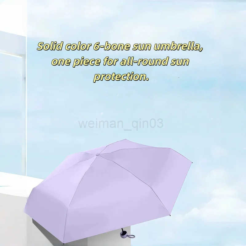 Umbrella with UV Protection Mini Capsule 5 Folds Ultralight Compact Portable Manual for Travel H260314