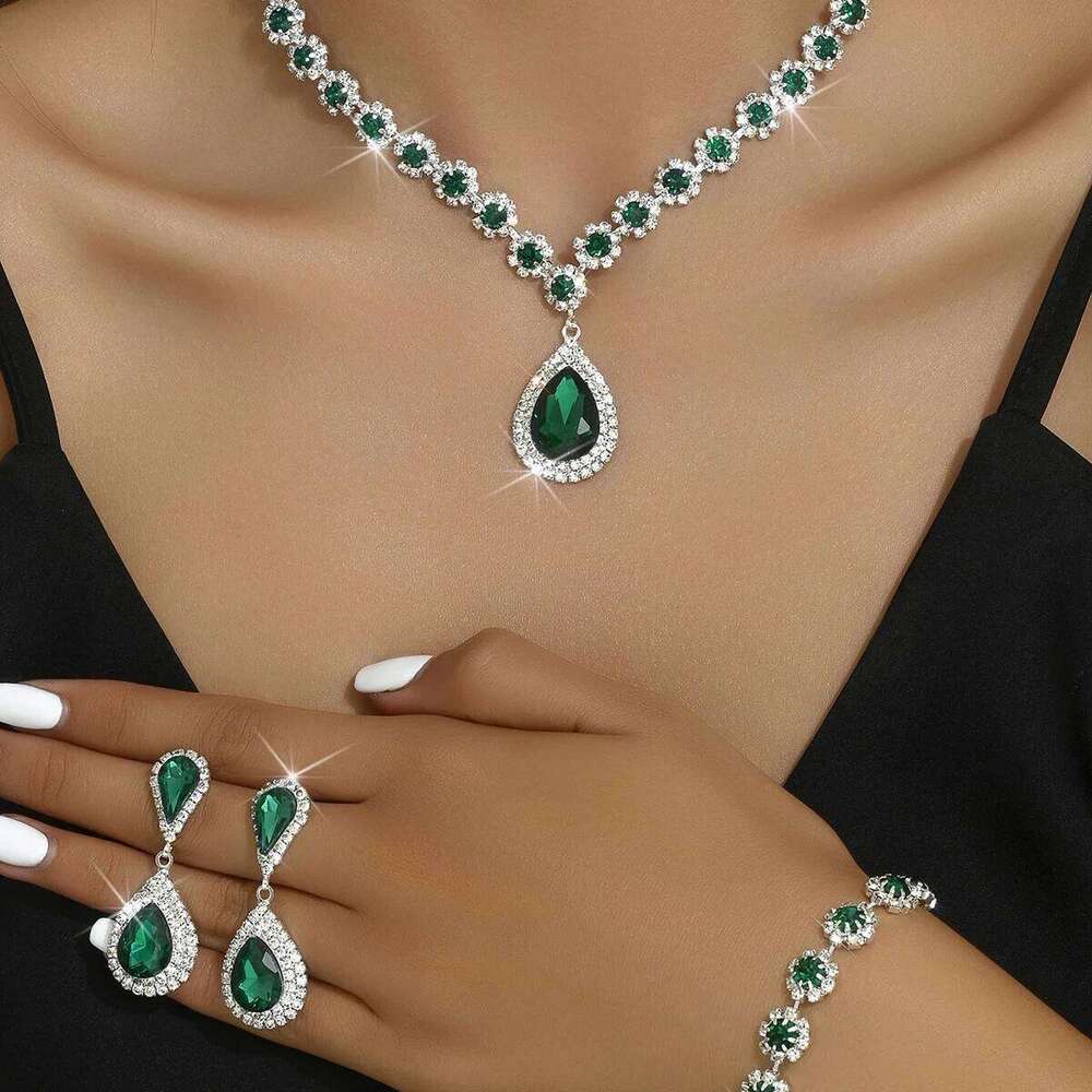 4-piece Women's Trendy Claw Chain Series Sunflower Droplet Pendant Earrings Bracelet Jewelry Set Banquet Party Festival Gift Z260313