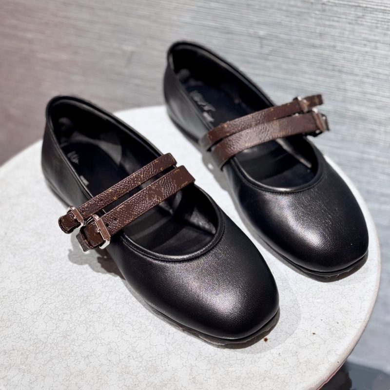 Black White Mesh Leather Mary Jane shoe Womens Romy Flat Ballerina Designer ballet shoes Luxury sandal Business prom blazer Dress shoe Outdoor sports track walk shoe