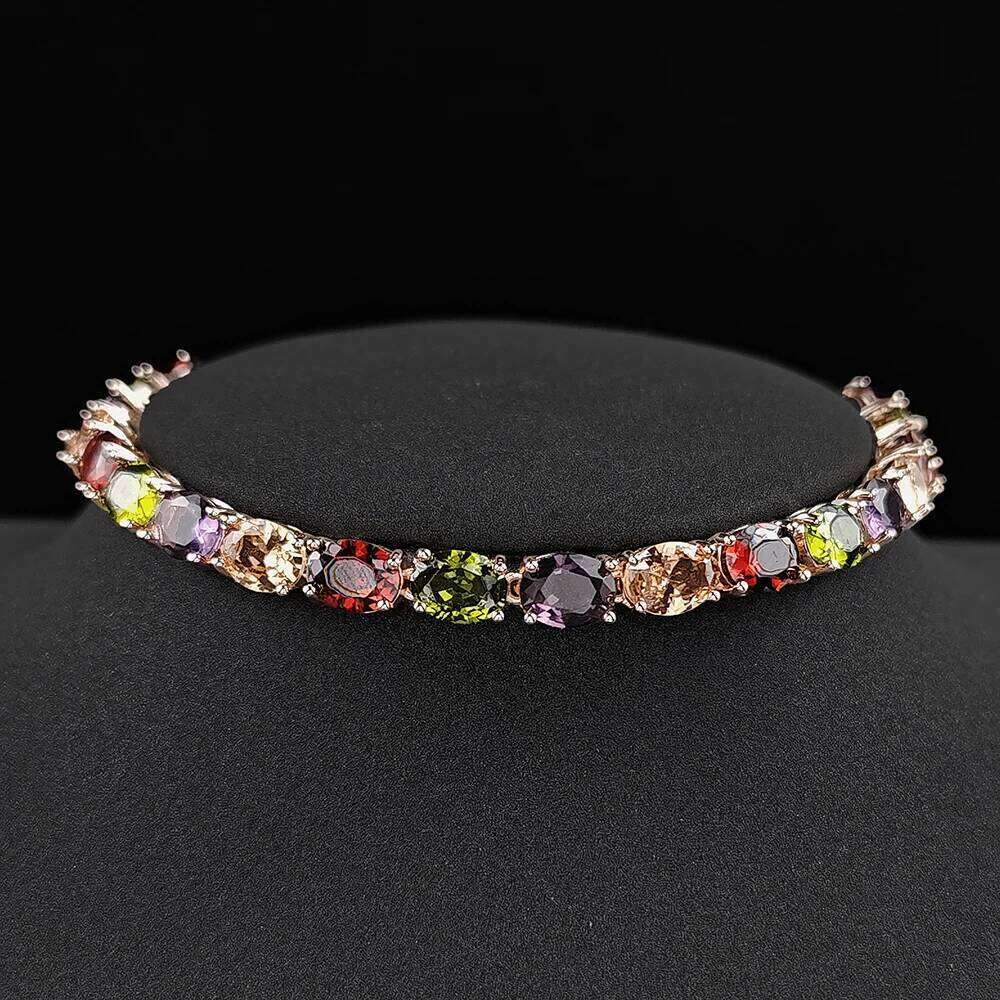 New 18cm Luxury Rose Color Oval Bracelet Bangle For Women Anniversary Gift Jewelry Wholesale Valentine's Day S5774 Z260313