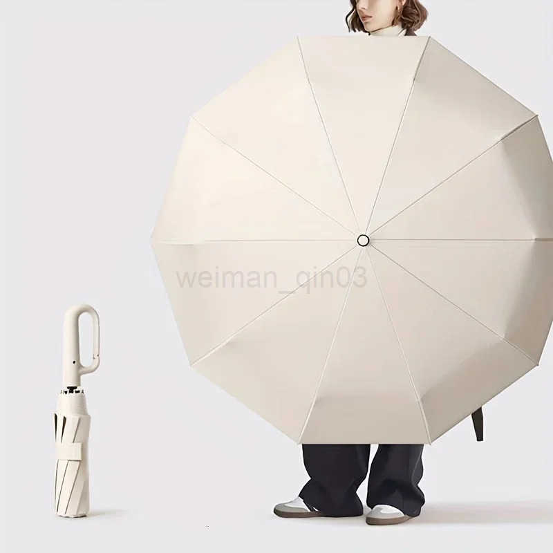 20 Bones Windproof Strong 105CM Reinforced Automatic Folding Umbrella for Men Large Buckle Handle Wind and Water Resistant H260314