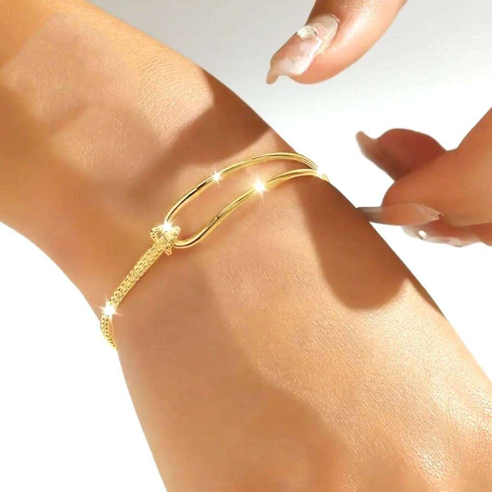 New S925 Silver Plated Bracelet Soft Chain Winding Design Fashion Simple Jewelry Women's Party Wedding Luxury Accessories Gift Z260313