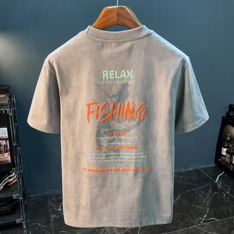 Summer Tops Casual Designer Hoodie Dropshoulder Shortsleeve Men's Clothing Americanstyle Loosefitting Men's Designer T-shirt Polo Trendy Printed Shirts