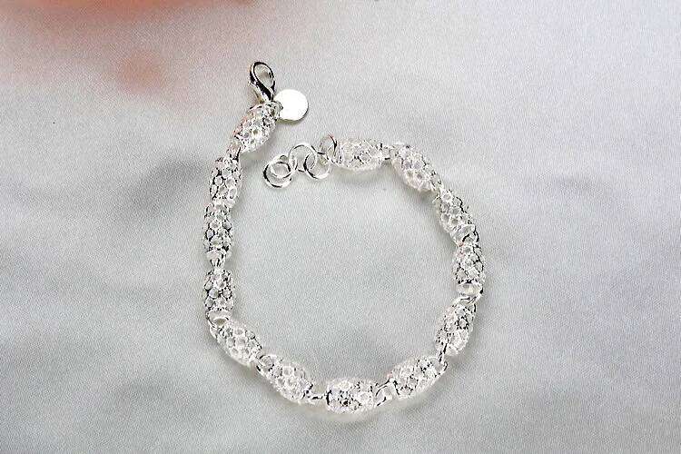 925 Sterling Silver Bracelet Zirconia Geometric Chain Linked For Women Charm Bangle Fashion Lucky Jewelry Gift Christmas Z260313