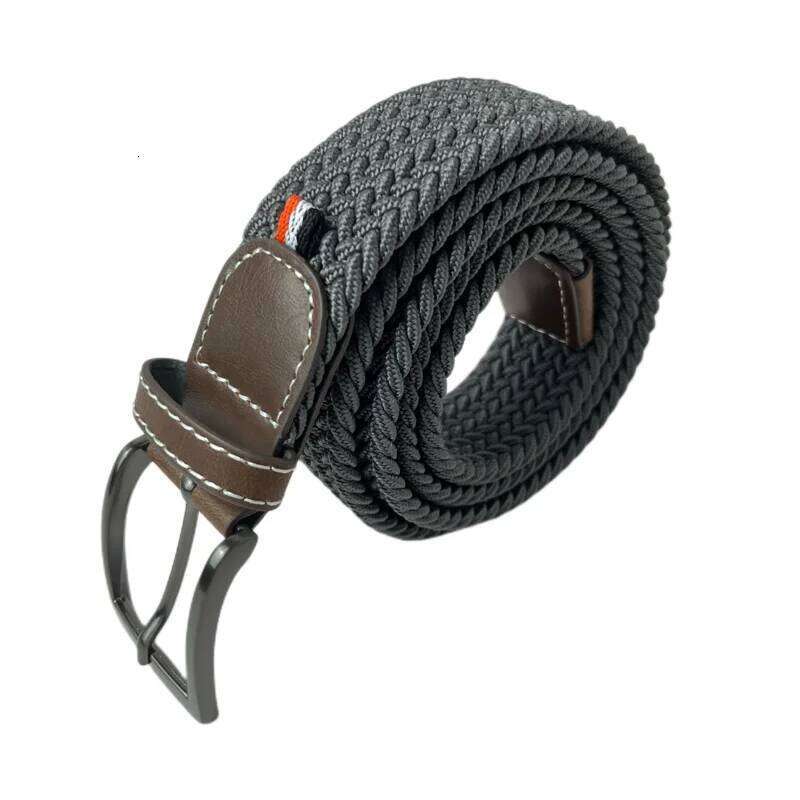 Stretch Canvas Leather Belts Men Female Casual Knitted Woven Military Strap Male Elastic Belt for Pants Jeans 3.5 Z260226