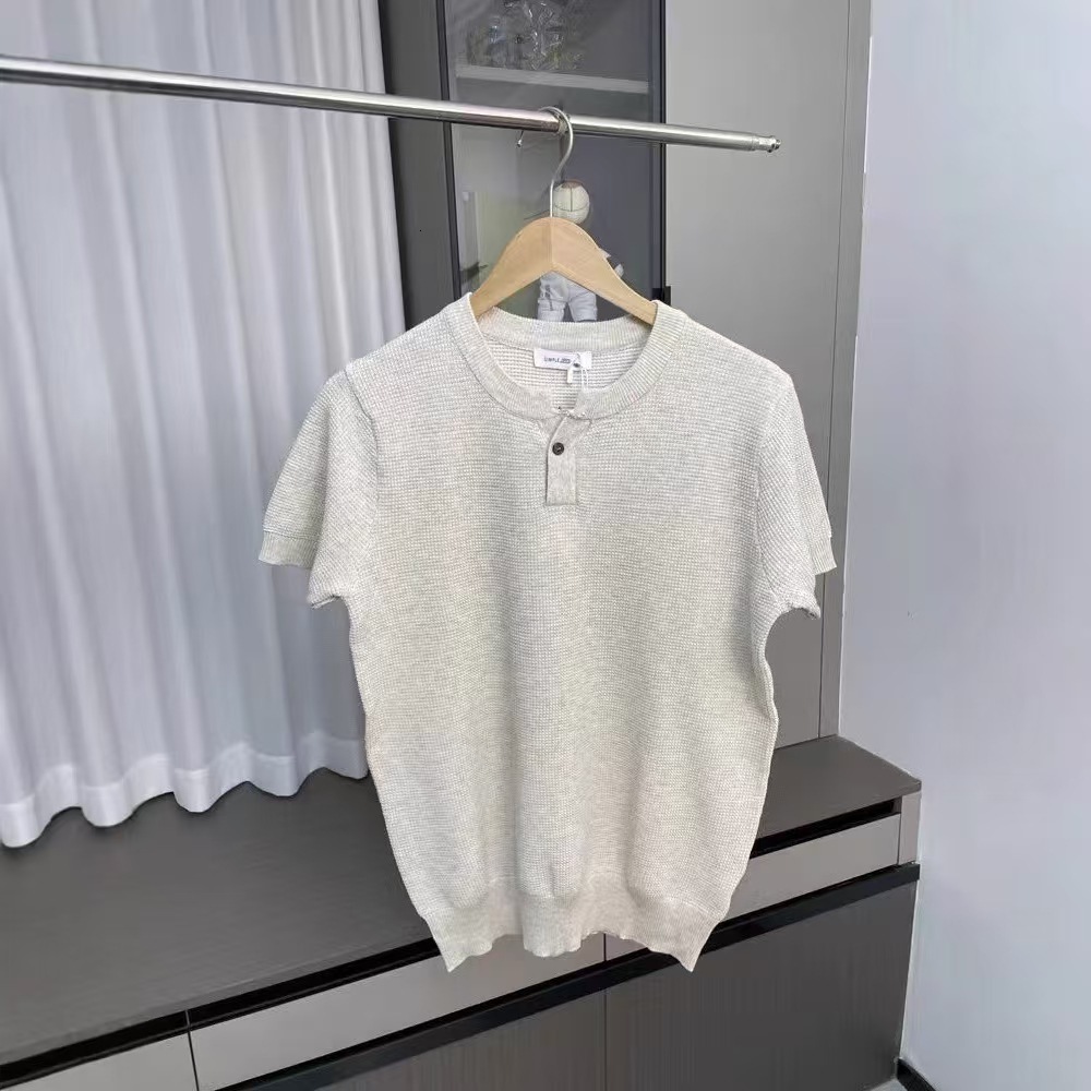 Polo Luxury Men's Designer Hoodie Clothing Fashionable And Designer T-shirt Men's Henry Collar Knitted Ice Silk Shortsleeve Shirts