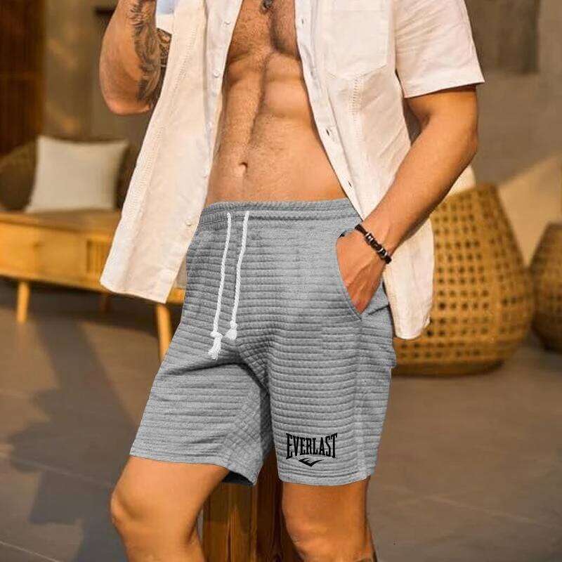 Summer men's fashionable loose breathable basketball shorts casual outdoor sports beach five quarter pants Z260314