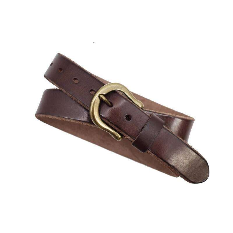 Vintage Luxury Genuine Leather Men's High Quality Copper Buckle Jeans Casual Belts Cowboy Waistband Male belt Z260226