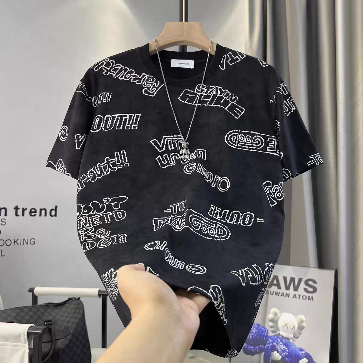 Casual Men's Designer T-shirt Shortsleeve And Polo Trendy New Summer Breathable Designer Hoodie Stylish Comfortable Printed Handsome Halfsleeve Top