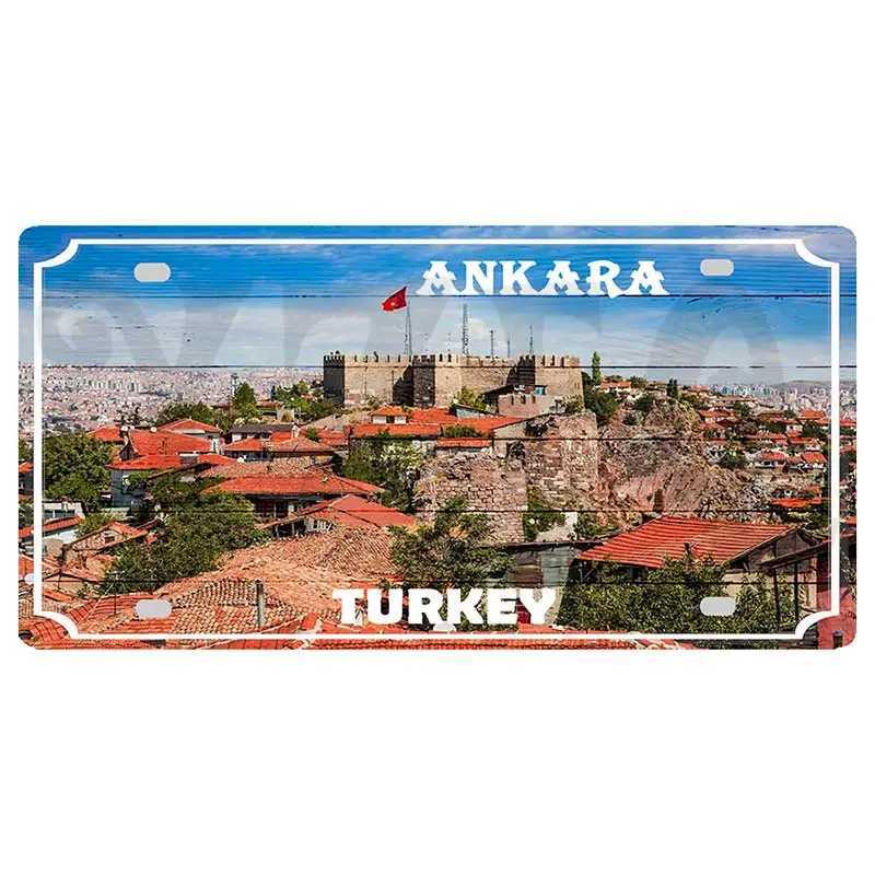 YZFQ Istanbul Turkey Travel City Metal Sign Poster Plate For Wall Restaurant Bar Craft Home Decor 30X15CM DC-1612A D260314