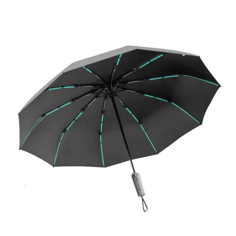 Mechanical handle umbrella widened strap umbrella automatic umbrella large sturdy wind resistant mens minimalist umbrella H260314