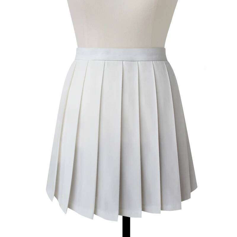 Multi color Japanese high waist skirts JK student Girls solid pleated Cute Cosplay school uniform skirt DA067 Z260314