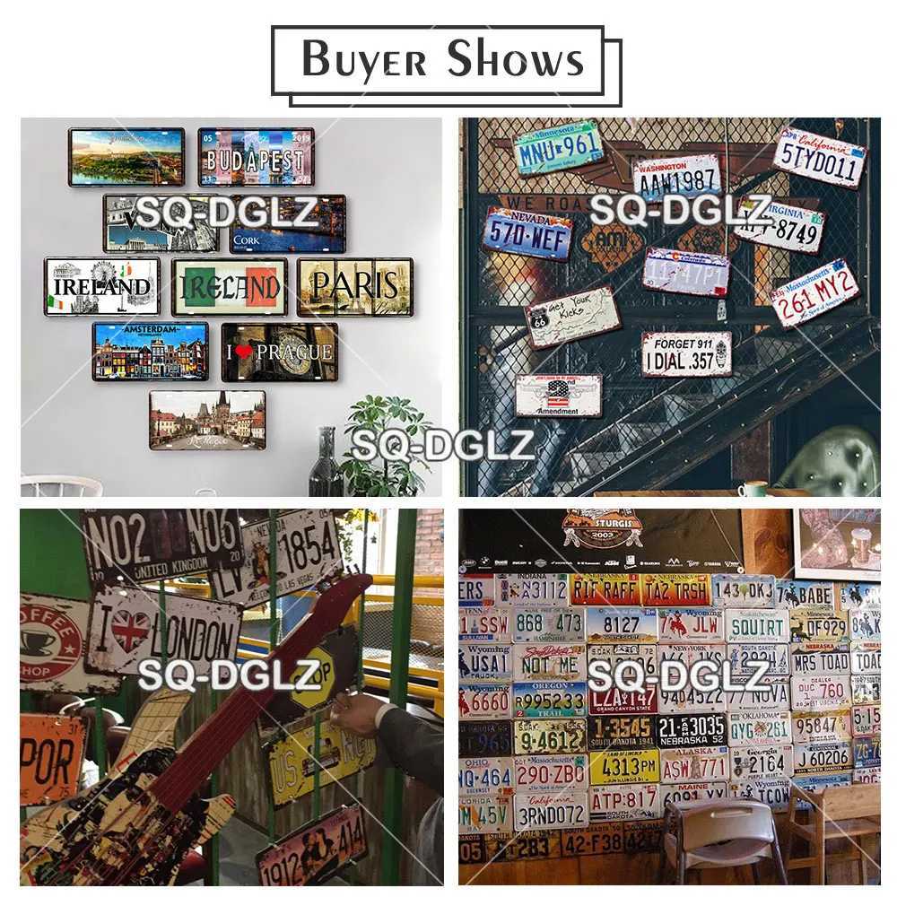 SQ-DGLZ Ours National Flag Ukraine Wall Decoration Tin Sign Country Flag Metal Sign Home Decor Painting Plaques Poster D260314