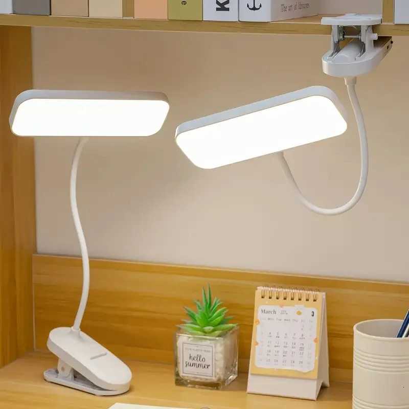 A dimmable LED desk lamp with adjustable color temperature and bendable lamp tube - touch reading lamp with lampshade 800 mAh b Y260314