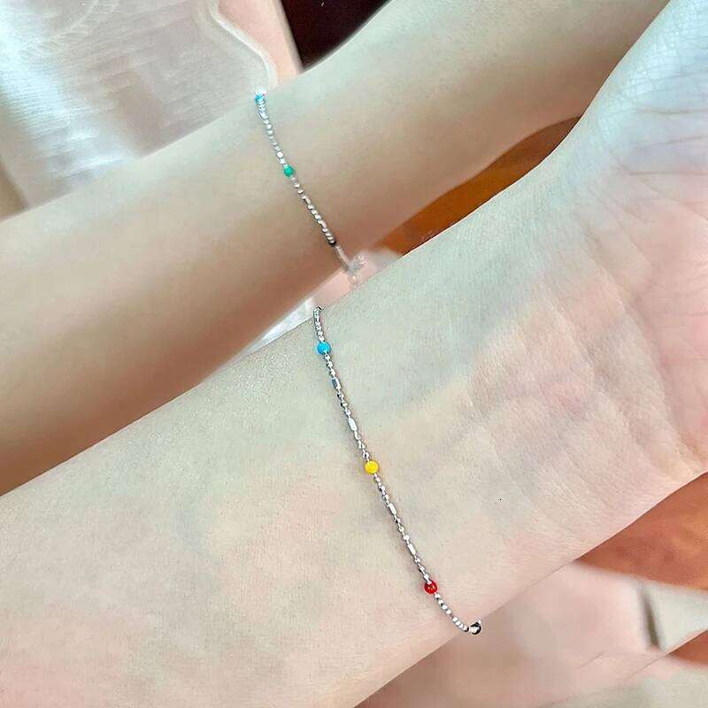 New 925 Sterling Silver Color Simple Style Charm Bracelet Set Birthday Party Gift for Women Exquisite Jewelry Z260313