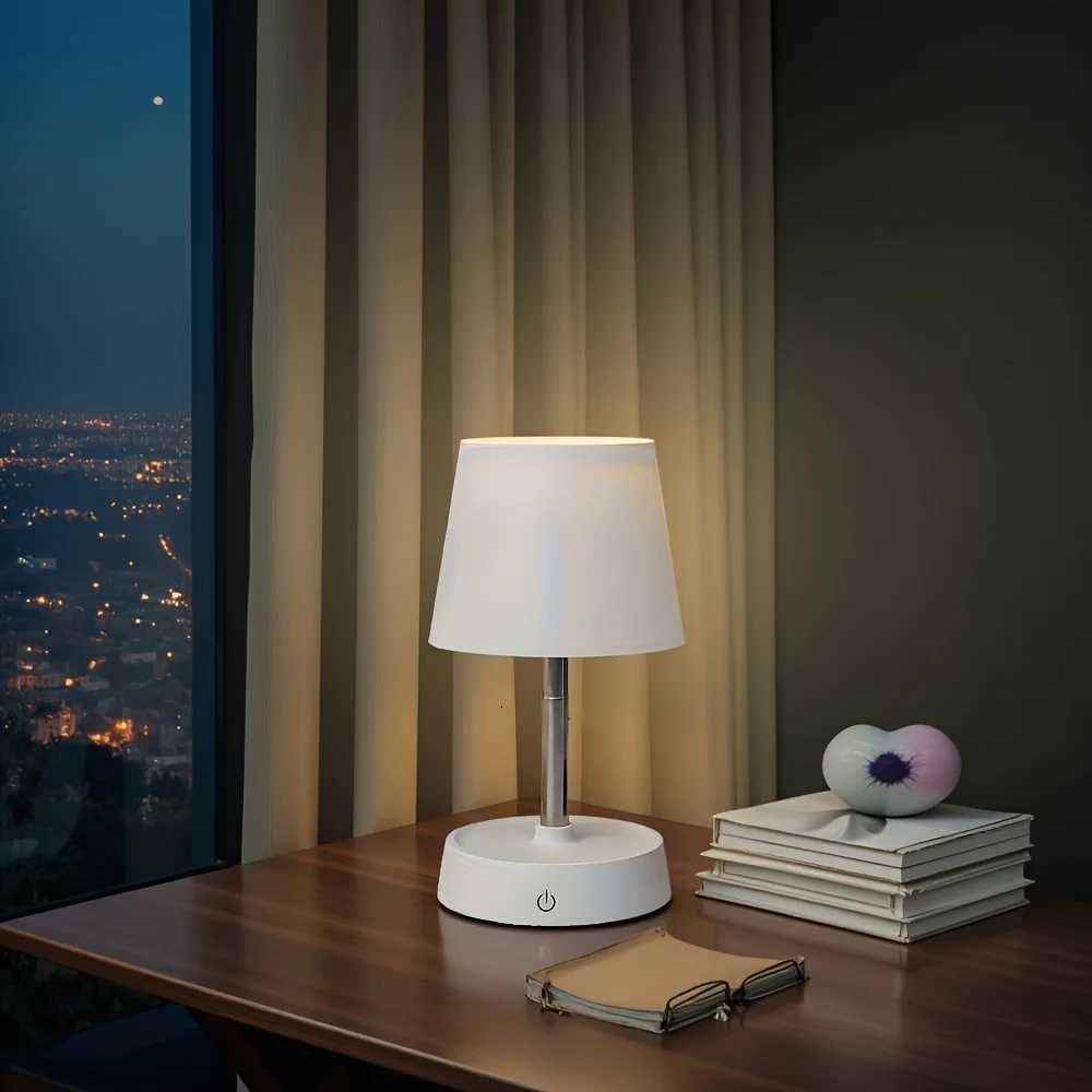 Portable Rechargeable LED Desk Lamp with USB Port Touch Control Night Light for Bedroom Camping Outdoor Use Modern Mini Tab Y260314