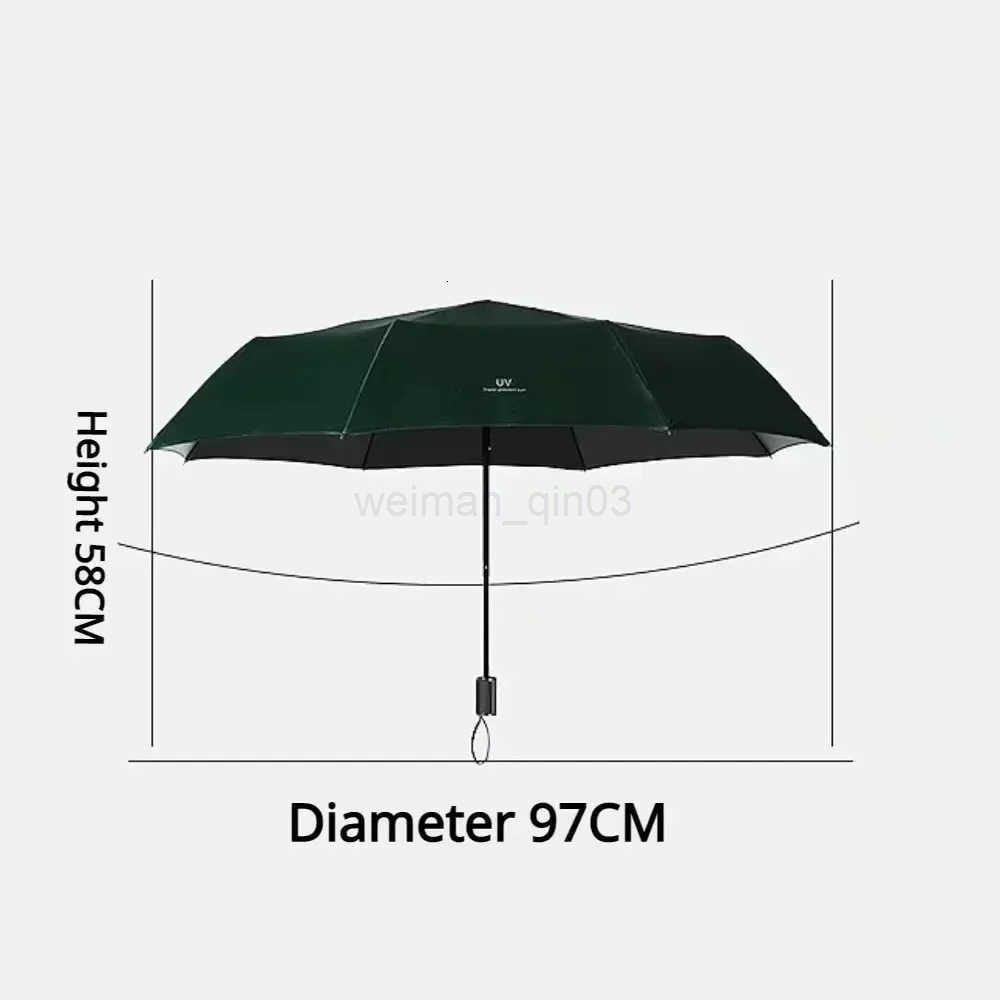 1PC Automatic Umbrella UV Folding Umbrella Sunscreen Umbrella Sunny Umbrella Sunscreen Umbrella Universal Black Rubber Umbrella H260314