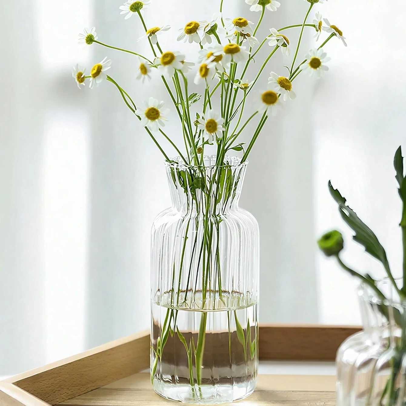 1/2/3pcs Nordic Creative Transparent Vases Glass Bottle Flower Pot Hydroponic Terrarium Arrangement Container Table Vase Decor Y260314