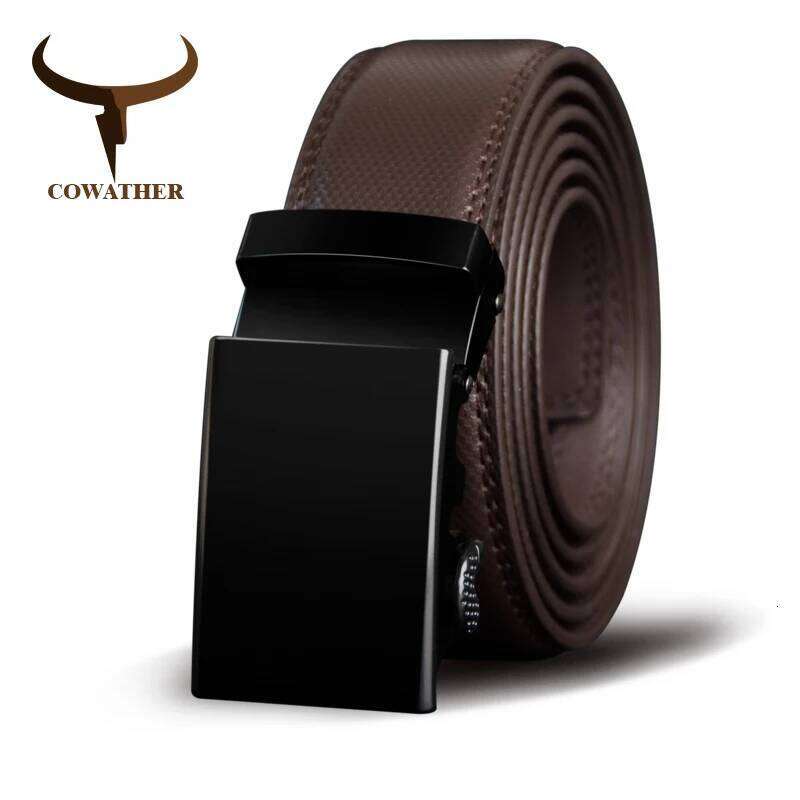 COWATHER Belt Cow Genuine Leather Male Strap Cowskin Automatic Belts Cowhide Alloy Buckle Men Straps Newest Waistband Z260226