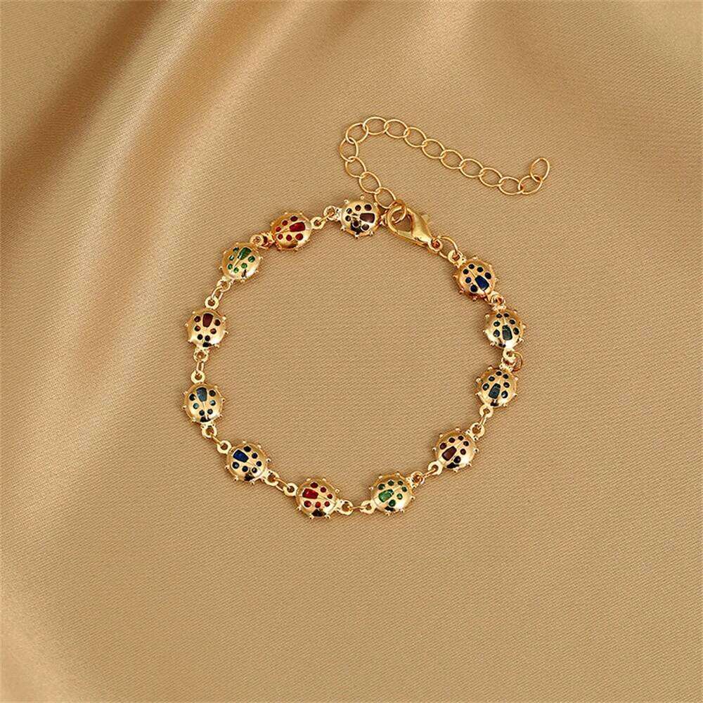 Elegant Colorful Love Heart Link Chain Bracelets For Women Girls New Fashion Butterfly Star Beaded Pendant Bracelet Wristbands Z260313