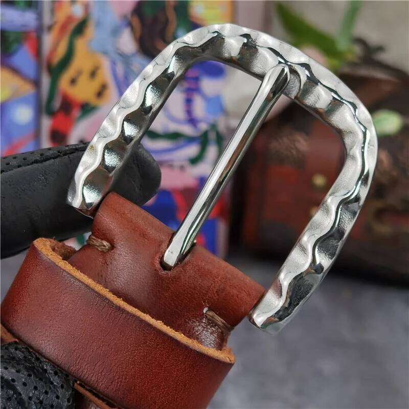 Stainless Steel Buckle Luxury Belt Fashion Carving Leather Belts For Men Ceinture Male SBT0020 Z260226