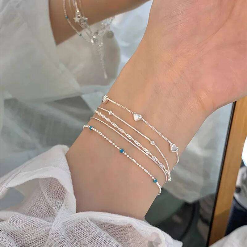 New 925 Sterling Silver Simple Style Personalized Charming Woman Bracelet Birthday Gift for Friends Exquisite Jewelry Z260313