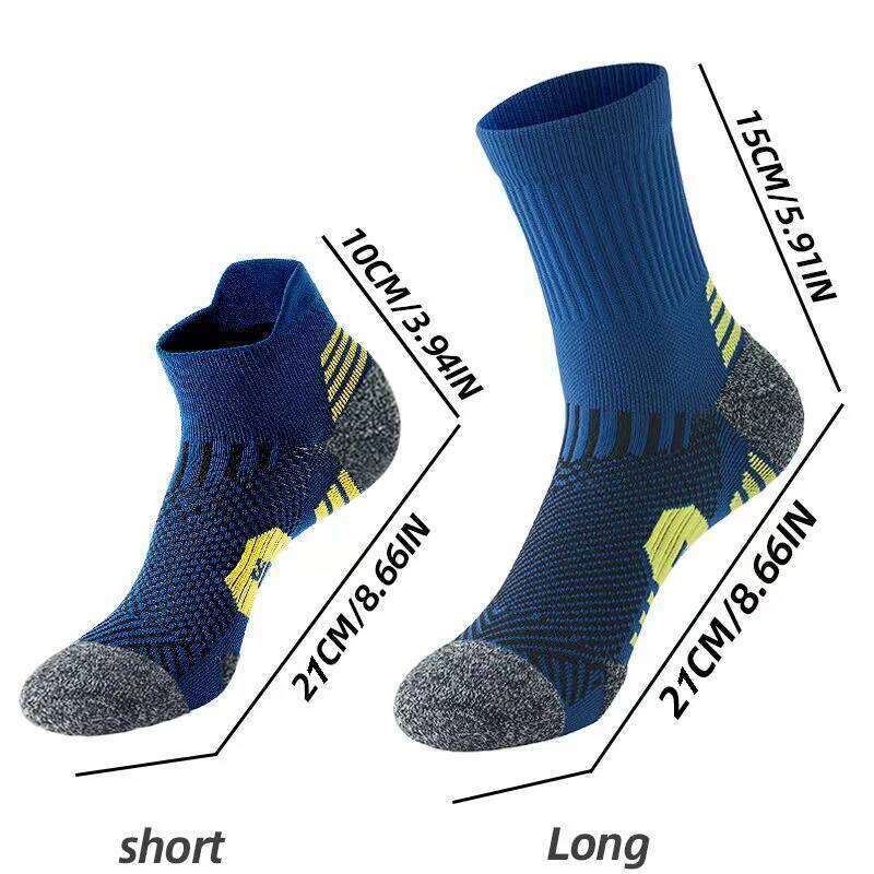 3/5/6Pairs Men's Sport Breathable Outdoor Running Basketball Training Short Tube Socks For Men Z260314