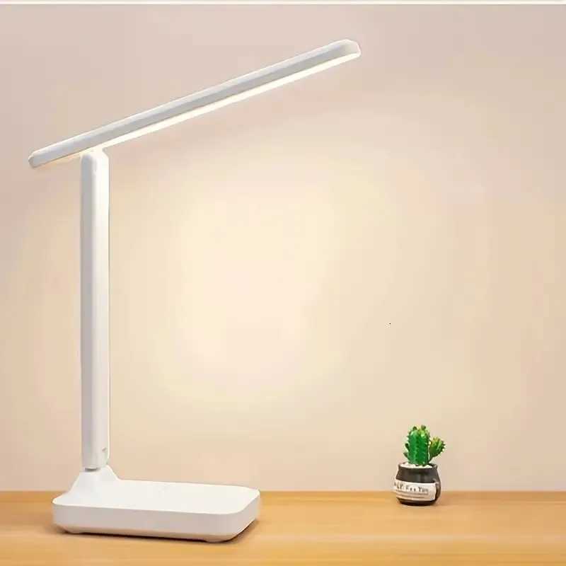 Folding Desk Lamp USB Touch Control Dimmable Night Light LED USB Rechargeable Desk Lamp for Student Dormitory Reading and Bedr Y260314