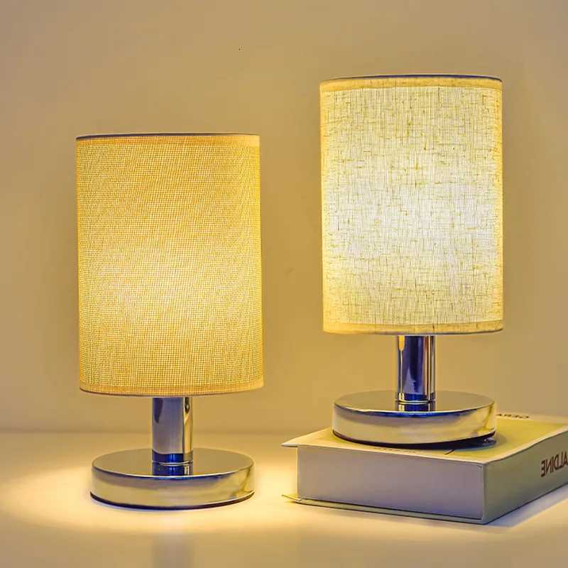 Nordic Fabric Usb Desk Lamp Decoration Bedroom Bedside Lamp Study Dormitory Remote Control Led Night Light Creative Atmosphere Y260314