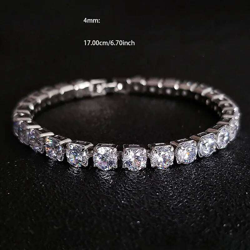 2024 New Arrival 4mm Luxury Red Blue Green Silver Color Bracelet Bangle for Women Valentine's Day Gift Jewelry Wholesale S5787 Z260313