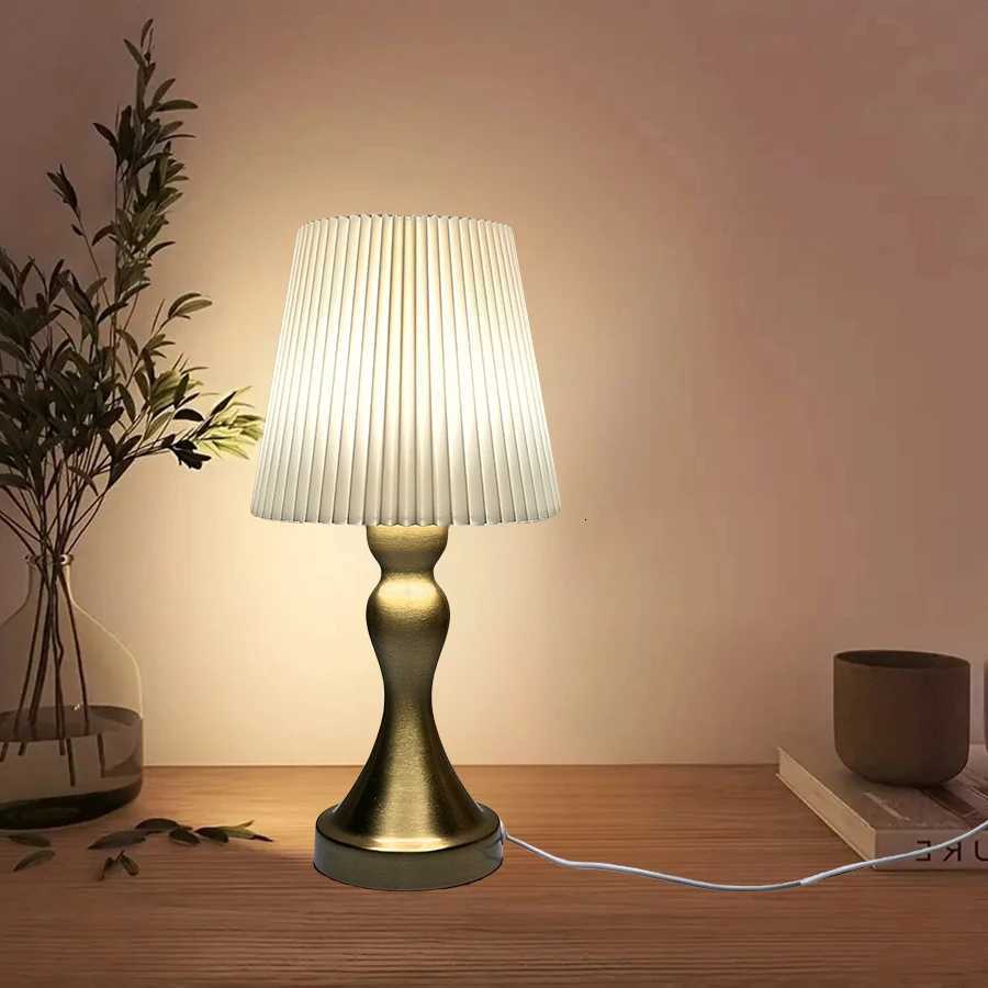 1 USB-powered LED folding light with aluminium alloy metal base - modern Nordic style dimmable night light for bedroom desk dec Y260314