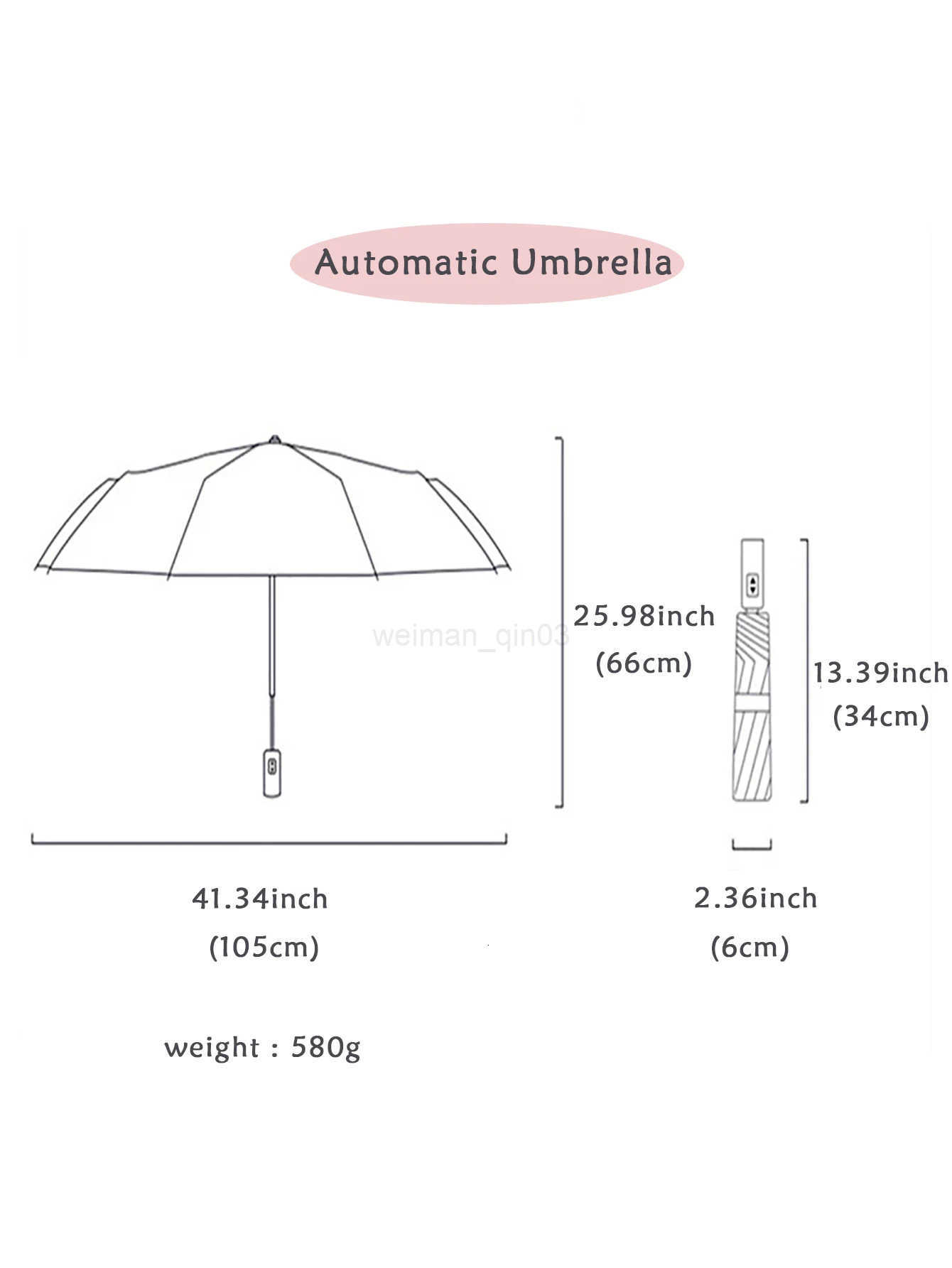 Stay Protected in Any Weather with this Fully Automatic 24-Bone Umbrella - Multiple Colors Available H260314