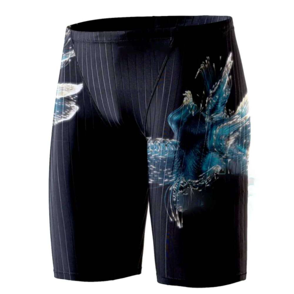 Men Jammer Swimming Professional Swim Surf Trunks Summer Beach Lycra Quick Dry Gym Tights Shorts Z260314