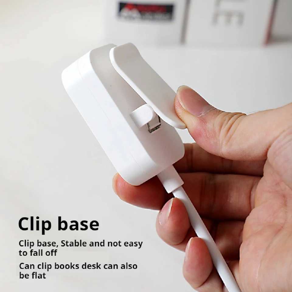 Mini Clip Book Lamp LED Table Lamp Eye Protection 3 Colors Battery Powered USB Night Light Portable Bedside Student Reading Lamp Y260314