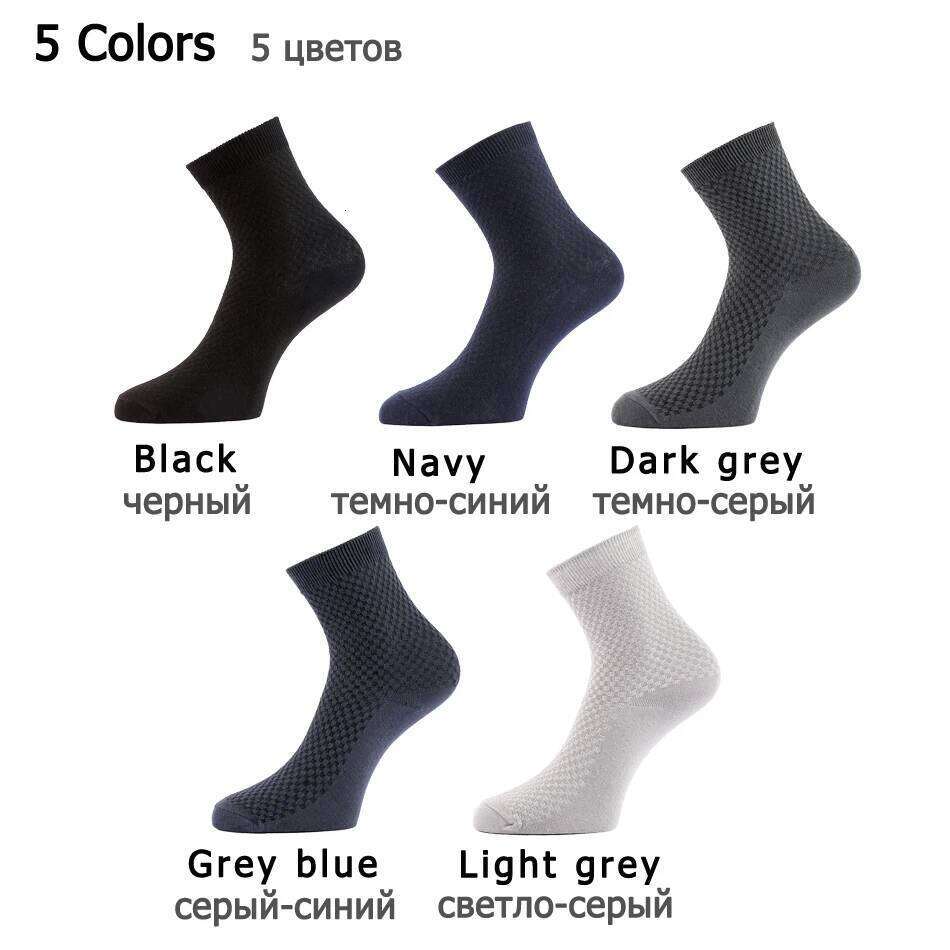 10 Pairs High Quality Bamboo Fiber Men's Business Breathable Deodorant Compression Socks Men Long Big Size EUR 38-47 Z260314