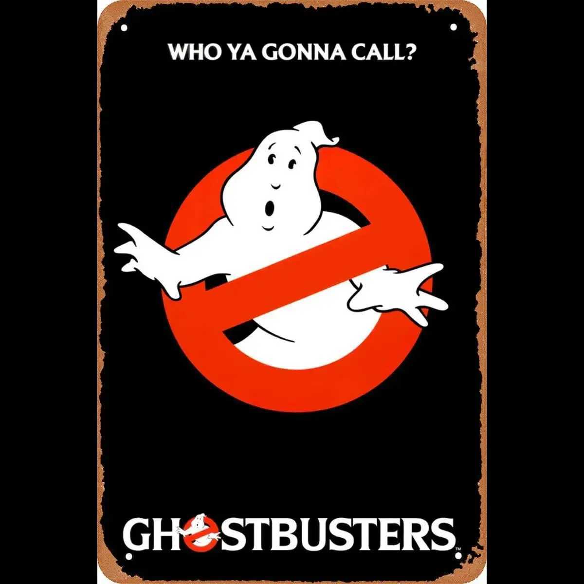 Vintage Ghostbusters Movie Poster Metal Sign Retro Tin Wall Decor for Bar Man Cave Cafe Office Home Perfect Gift x inch D260314