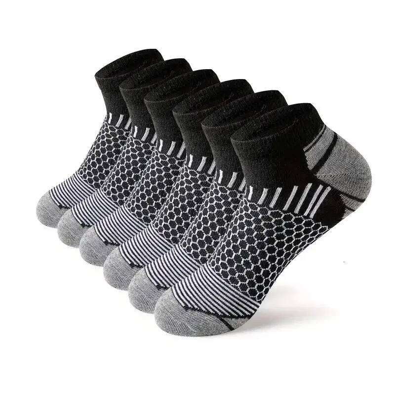6 pairs Men's Short Sports - Moisture-Wicking, Breathable, All-Season Athletic Socks Z260314