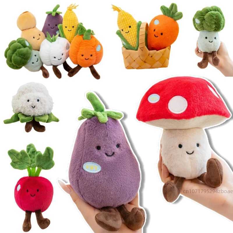 New 20cm Cartoon Vegetable Plush Doll Carrot Broccoli Pumpkin Eggplant Corn Mushroom Plush Toy Home Decoration Gift For Children Y260314