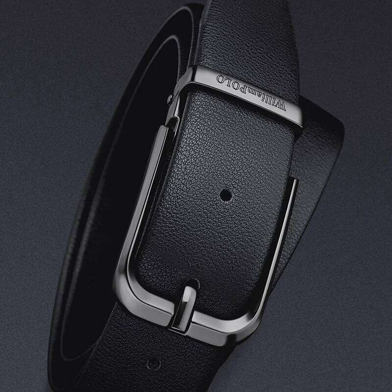 Business genuine leather fashionable needle buckle style men's belt, personalized high-end belt Z260226