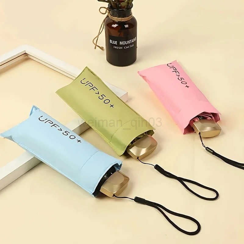 Mini five-fold umbrella sun protection sun umbrella sun protection anti-ultraviolet small and portable men and women fashion sun H260314