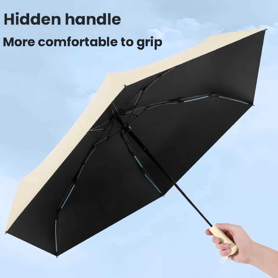 Mini Foldable Umbrella Retractable Five-Fold UV Protection Sunshade Rain Umbrella Sun Protection against Ultraviolet Rays H260314