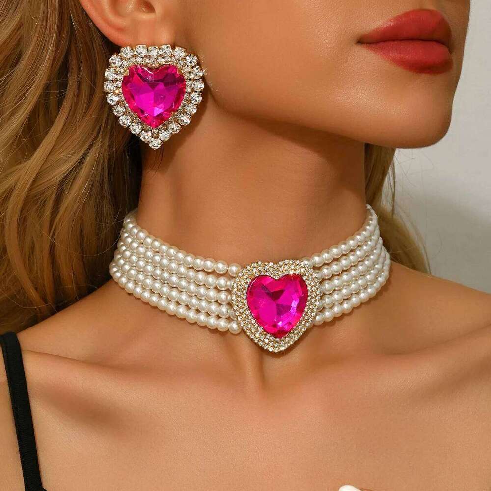 Ladies' Fashion Design Pearl Series Necklace Earrings Jewelry Set Wedding Party Festival Gift Z260313