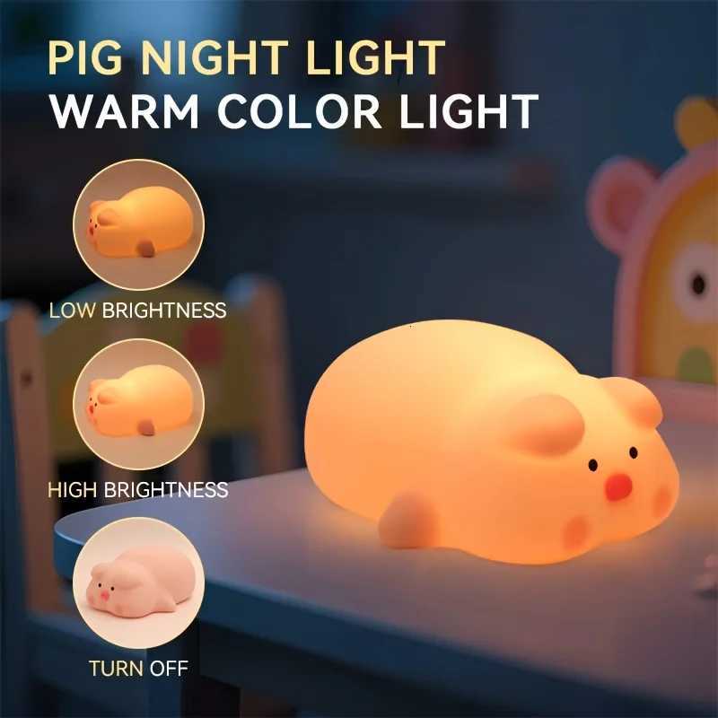 Adorable Piggy Desk LampTouch-Control Dimming Timable Perfect Christmas Stocking Stuffer Holiday Gift Y260314