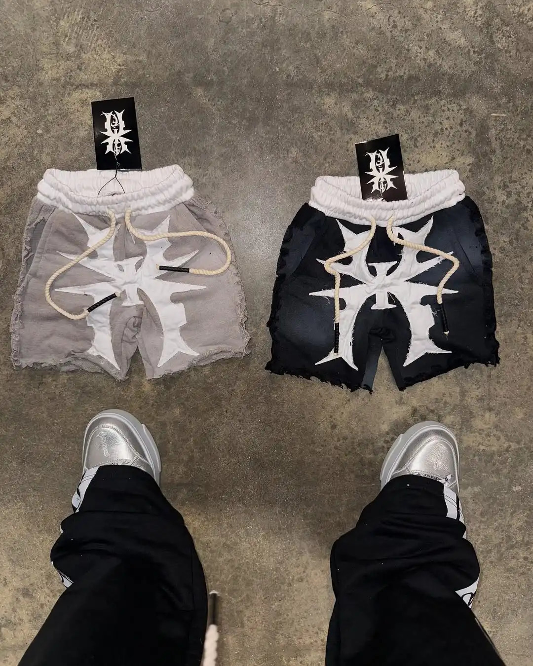 4evahavin Shorts Y2K Trendy Summer Patch Embroidery Pattern Casual Shorts Men Harajuku Hip Hop Oversize Sports Shorts 260311