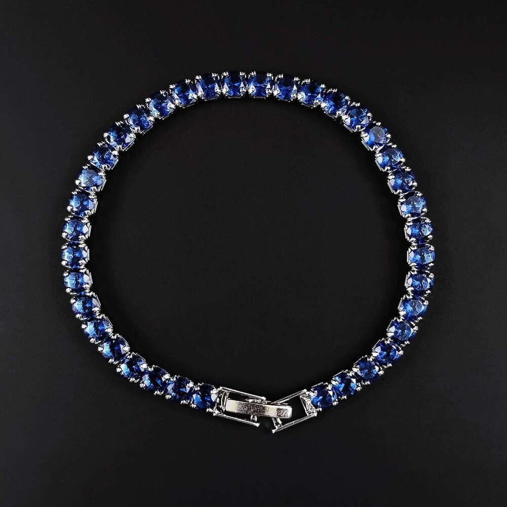 2024 New Arrival Luxury Round blue color on hand Bracelet Bangle For Women Anniversary Gift Jewelry Bulk Sell S5787 Z260313