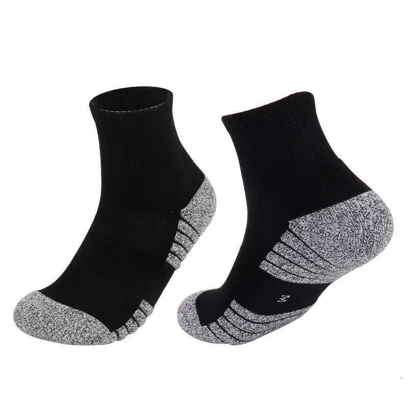 6 pairs Outdoor Thickened towel bottomed hiking Sweat-absorbing short tube sports running socks Men Socks Z260314